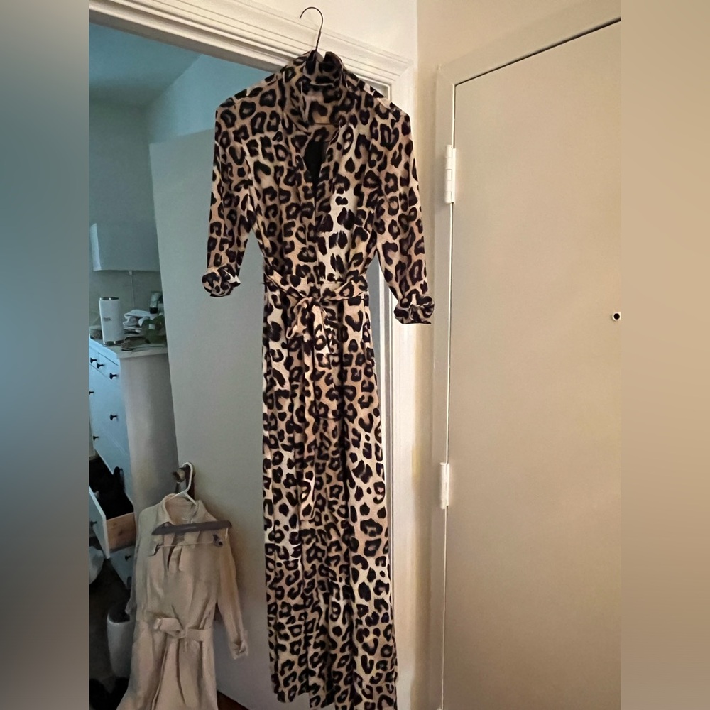 Ladies Leopard Maxi Dress